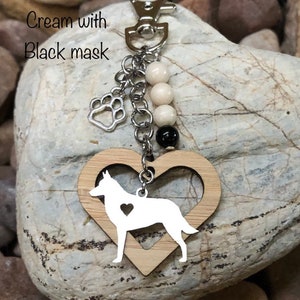 Belgian Malinois dog keychain, stainless steel dog key chain, bag charm, pet jewellery, belgian malinois jewelry, animal, Christmas, gift
