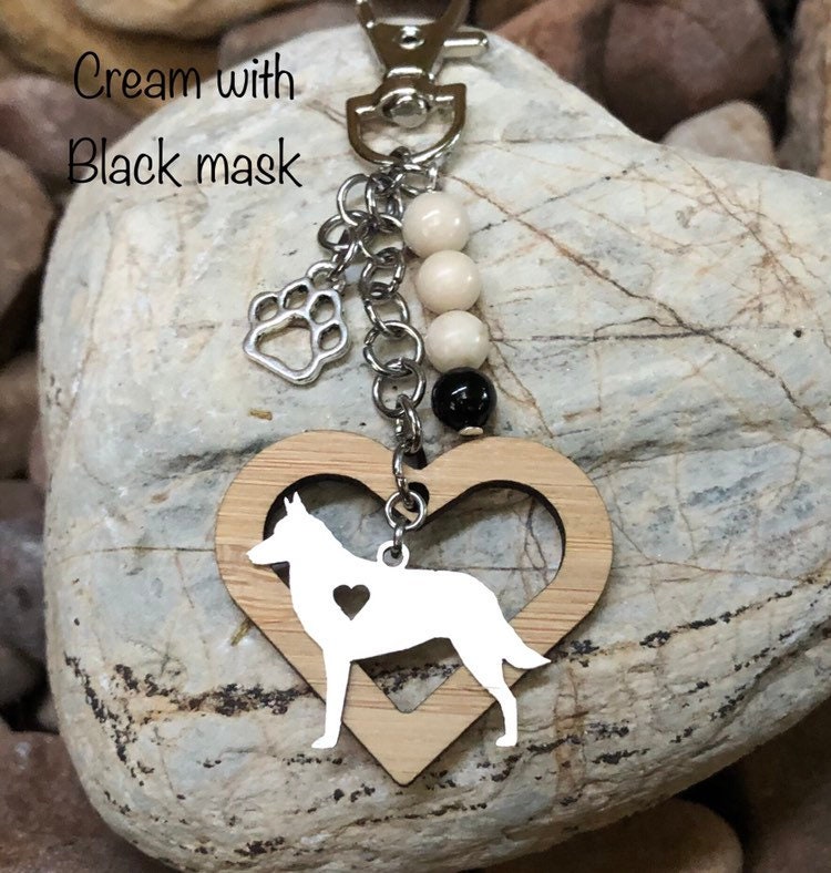 Belgian Malinois dog keychain, stainless steel dog key chain, bag charm,  pet jewellery, belgian malinois jewelry, animal, Christmas, gift