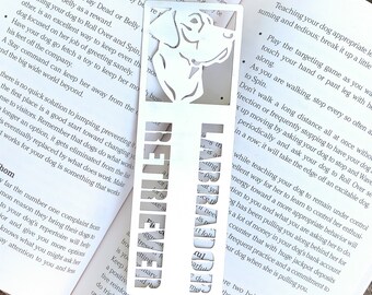 Labrador Retriever stainless steel bookmark, dog bookmark, Labrador dog gift, lasercut stainless steel book mark, Christmas