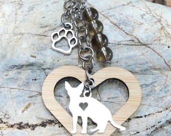 Devon Rex cat gemstone keychain - cat key chain - cat bag charm - cat mom - cat lover - devon rex cat - devon rex jewelry - jewellery - cat