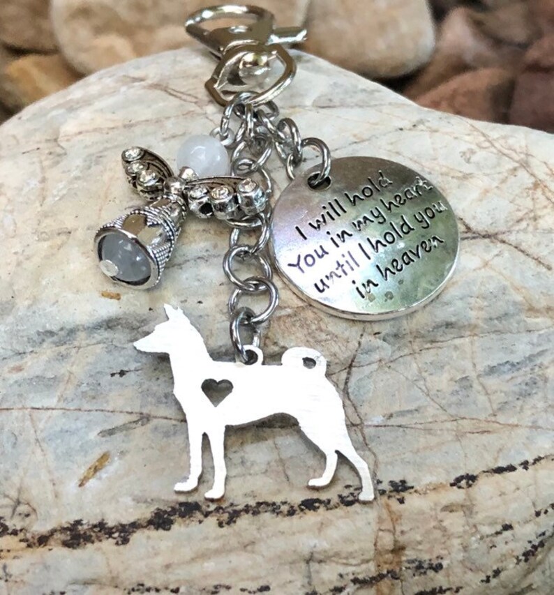 bag charm dog key chain basenji jewelry pet keepsake Basenji pet memorial keyhain pet loss key chain