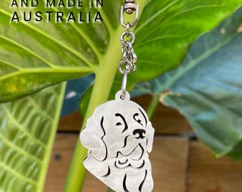 Newfoundland dog keychain, acrylic dog keyring, bag charm, pet jewellery, keepsake, newfoundland jewelry, Christmas, gift, lasercut