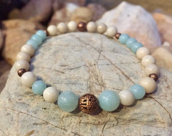 Ocean mala gemstone bracelet