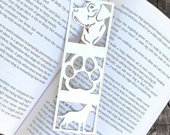 Labrador Retriever stainless steel bookmark, dog bookmark, Labrador dog gift, lasercut stainless steel book mark, Christmas