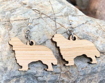 Cavalier King Charles dog wood earrings, drop earrings, dog earrings, dog lover jewelry, gift, cavalier dog jewellery, laser cut, Christmas