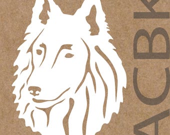 Belgian Shepherd Tervuren dog vinyl decal, outdoor premium vinyl, car window sticker, laptop, glass, phone, dog face, Christmas