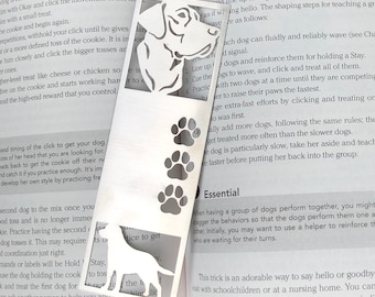 Labrador Retriever stainless steel bookmark, dog bookmark, Labrador dog gift, lasercut stainless steel book mark, Christmas
