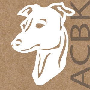 Vinylsticker Italiaanse windhond, premium vinyl voor buiten, autoruitsticker, laptop, glas, telefoon, gezicht van de hond, Italiaanse windhond, Kerstmis