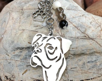 Dog face keychain