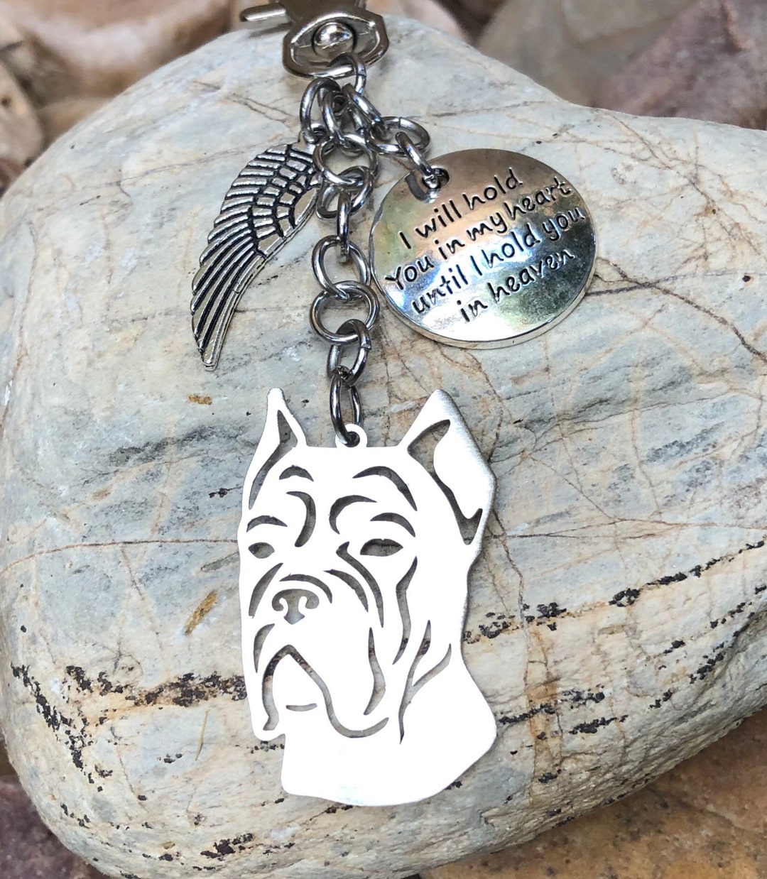 Cane Corso Dog Memorial Keychain, Pet Keepsake, Pet Loss Key Chain, Bag