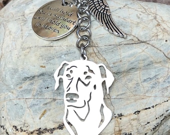 Doberman dog pet memorial keychain - pet keepsake - pet loss key chain - dog bag charm - doberman jewelry - jewellery - animal