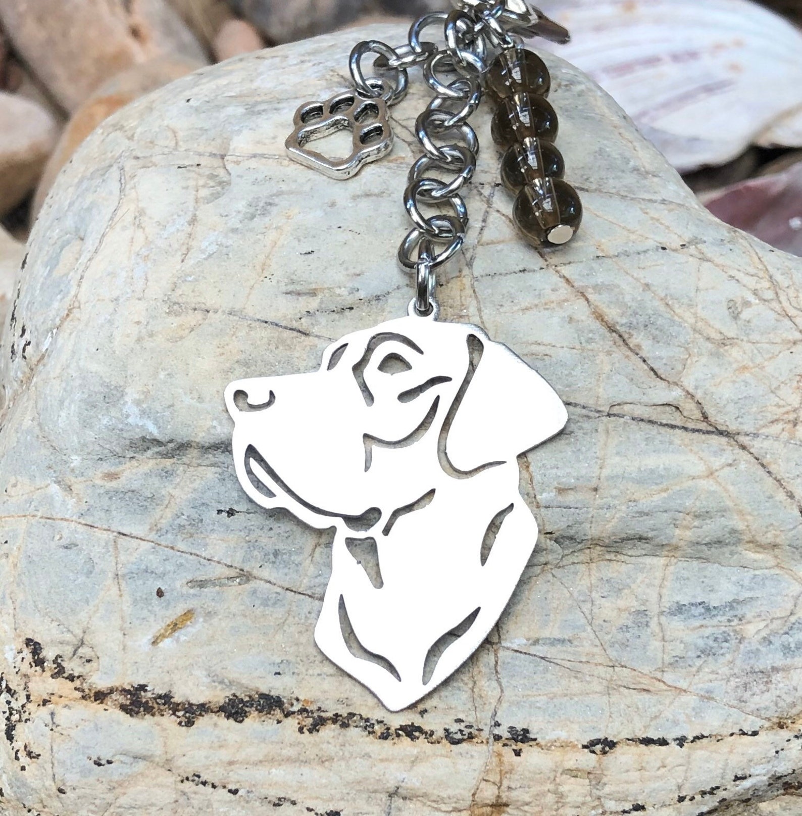 Labrador Dog Keychain, Stainless Steel, Dog Key Chain, Pet Bag Charm ...