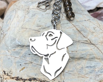 Labrador dog keychain,  stainless steel, dog key chain, pet bag charm, labrador jewelry, dog lover, dog jewellery, Christmas gift