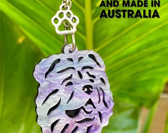 Chow Chow dog keychain, acrylic dog keyring, bag charm, pet jewellery, keepsake, chow chow jewelry, Christmas, gift, lasercut
