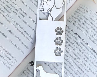 Dachshund stainless steel bookmark, dog bookmark, dachshund dog gift, lasercut stainless steel book mark, Christmas