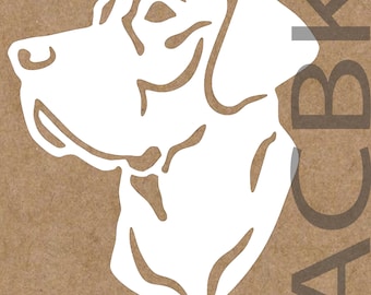 Labrador dog vinyl decal, outdoor premium vinyl, car window sticker, laptop, glass, phone, dog face, Christmas