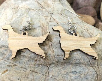 Irish Setter drop earrings, lasercut dog earrings, Irish setter jewelry, animal themed jewellery, dangle earrings, Christmas, gift