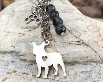 French Bulldog dog keychain, dog bag charm, dog key chain, french bulldog jewelry, jewellery, dog lover, Christmas, gift, stainless steel