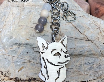 Chihuahua dog keychain, stainless steel pet key chain, bag charm, chihuahua jewelry, dog lover, dog jewellery, pet keepsake, Christmas gift