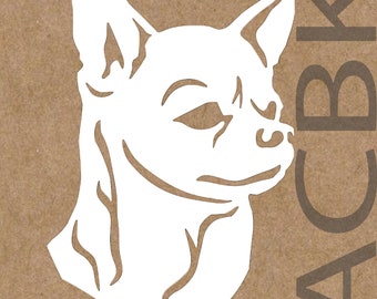 Chihuahua dog vinyl decal, outdoor premium vinyl, car window sticker, laptop, glass, phone, chihuahua dog face, Christmas