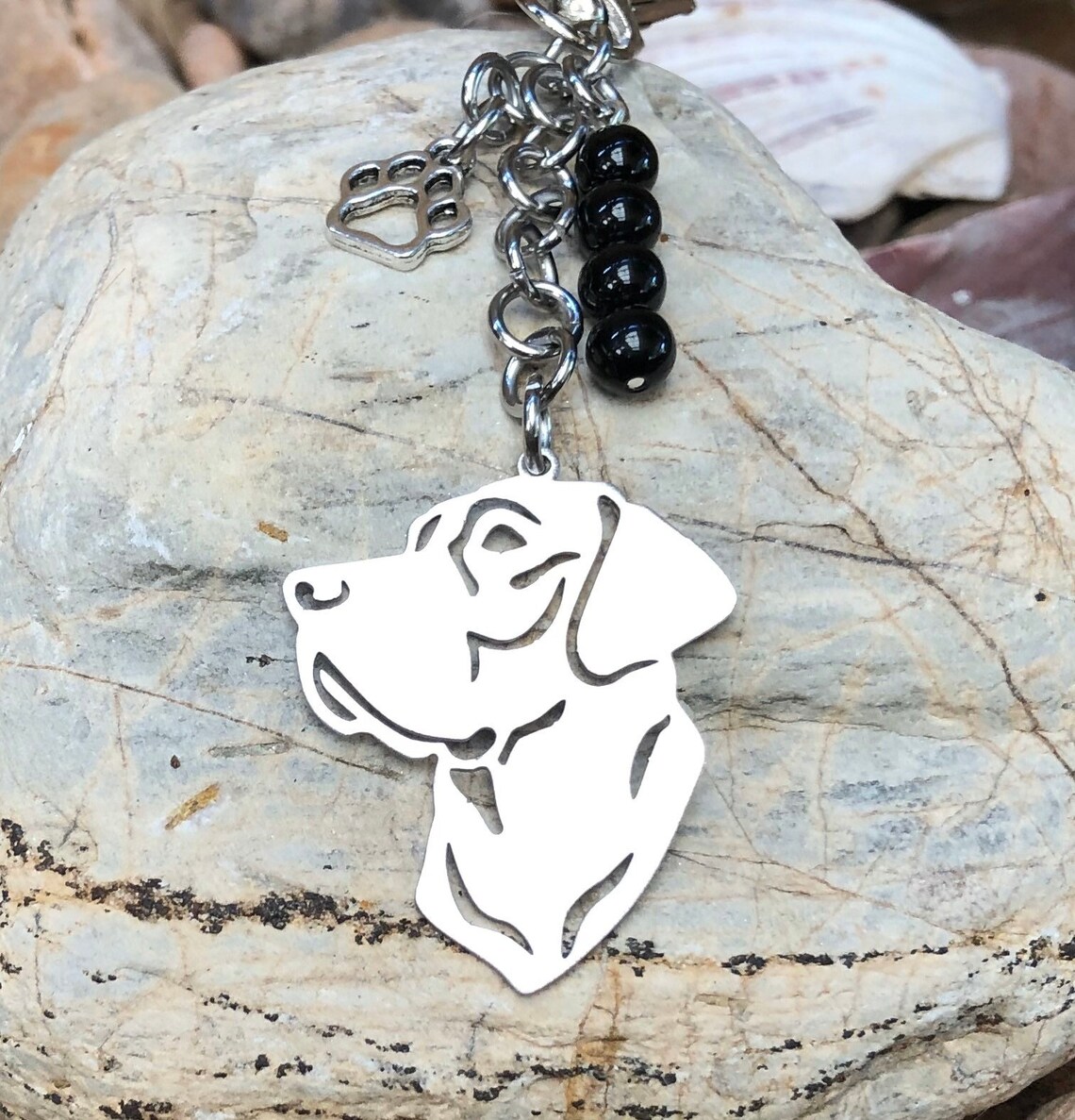 Labrador Dog Keychain, Stainless Steel, Dog Key Chain, Pet Bag Charm ...