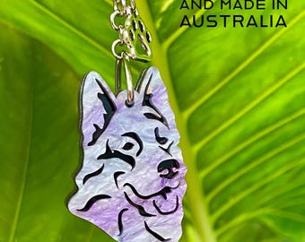 German Shepherd dog keychain, acrylic dog keyring, bag charm, pet jewellery, keepsake, german shepherd jewelry, Christmas, gift, lasercut
