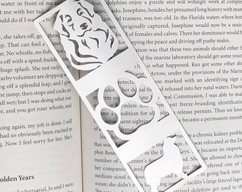 Australian Shepherd stainless steel bookmark, dog bookmark, Aussie shepherd dog gift, lasercut stainless steel book mark, Christmas