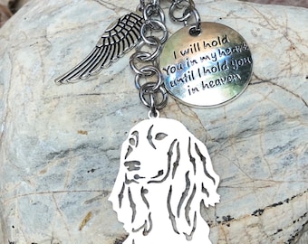 Irish Setter dog pet memorial keychain, pet keepsake, pet loss key chain, bag charm, dog key chain, Irish Setter jewelry