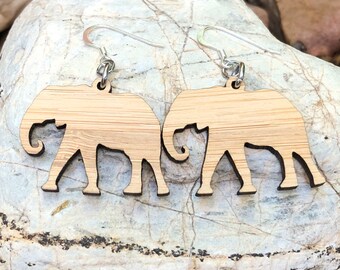 Elephant earrings, drop earrings, animal earrings, elephant jewelry, gift, jewellery, lasercut, Christmas