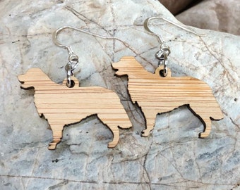 Golden Retriever dog earrings, drop earrings, dog earrings, dog lover jewelry, dog gift, golden retriever jewellery, laser cut, Christmas