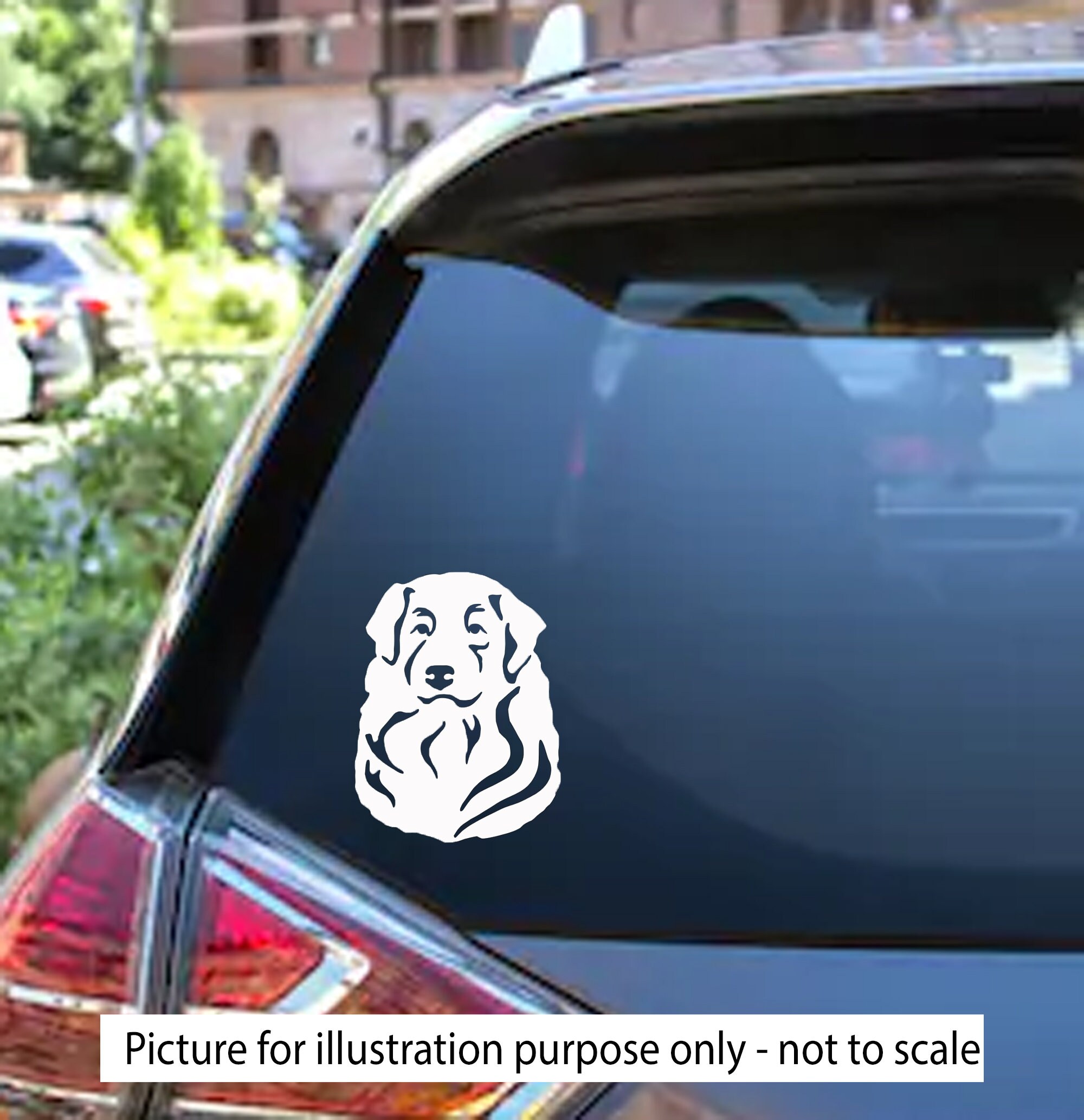 Australian Shepherd dog vinyl decal, outdoor premium vinyl, car window  sticker, laptop, glass, phone, dog face, aussie shepherd, Christmas