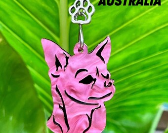 Chihuahua dog keychain, acrylic dog keyring, bag charm, pet jewellery, keepsake, chihuahua jewelry, Christmas, gift, lasercut