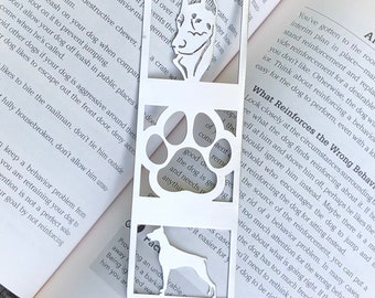 Doberman stainless steel bookmark, dog bookmark, doberman dog gift, lasercut stainless steel book mark, Christmas