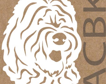 Old English Sheepdog dog vinyl decal, outdoor premium vinyl, car window sticker, laptop, glass, phone, dog face, Christmas