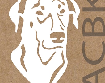 Doberman dog vinyl decal, outdoor premium vinyl, car window sticker, laptop, glass, phone, dobermann pinscher dog face, Christmas