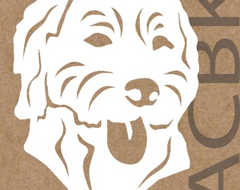 Labradoodle dog vinyl decal, outdoor premium vinyl, car window sticker, laptop, glass, phone, dog face, Labradoodle, Christmas
