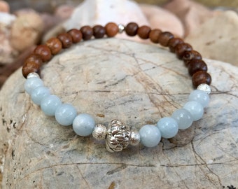 Peace Lotus gemstone bracelet
