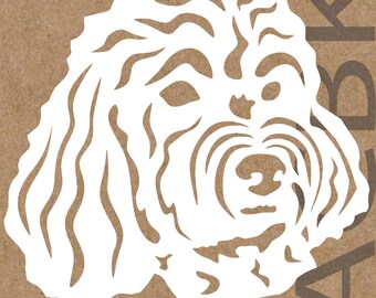 Cavoodle dog vinyl decal, outdoor premium vinyl, car window sticker, laptop, glass, phone, dog face, Christmas