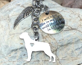 Rottweiler dog pet memorial keychain, pet keepsake, pet loss key chain, dog bag charm, rainbow bridge gift, dog jewellery, jewelry