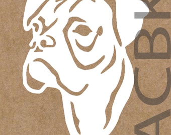 Boxer dog decal, car window sticker, premium outdoor vinyl decal sticker, laptop, glass, phone, boxer dog face, animal, Christmas, gift