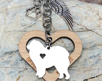 Chow Chow pet memorial keychain - pet keepsake - dog key chain - chow chow bag charm - chow chow jewelry - jewellery