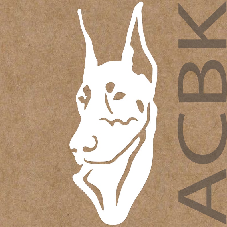 Doberman Dog Vinyl Decal Outdoor Premium Vinyl Car Window Etsy