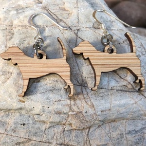 Beagle dog earrings, drop earrings, dog earrings, dog lover jewelry, dog gift, beagle jewelry, pet, lasercut, animal, Christmas