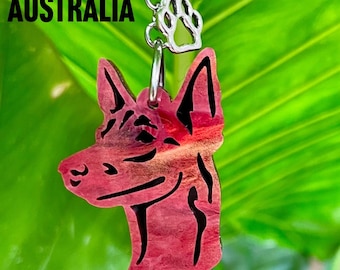 Belgian Malinois dog keychain, acrylic dog keyring, bag charm, pet jewellery, keepsake, belgian malinois jewelry, Christmas, gift, lasercut