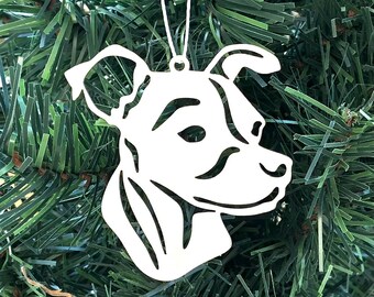 Taco Terrier dog stainless steel christmas ornament, taco terrier dog face tree ornament, xmas hanging decoration