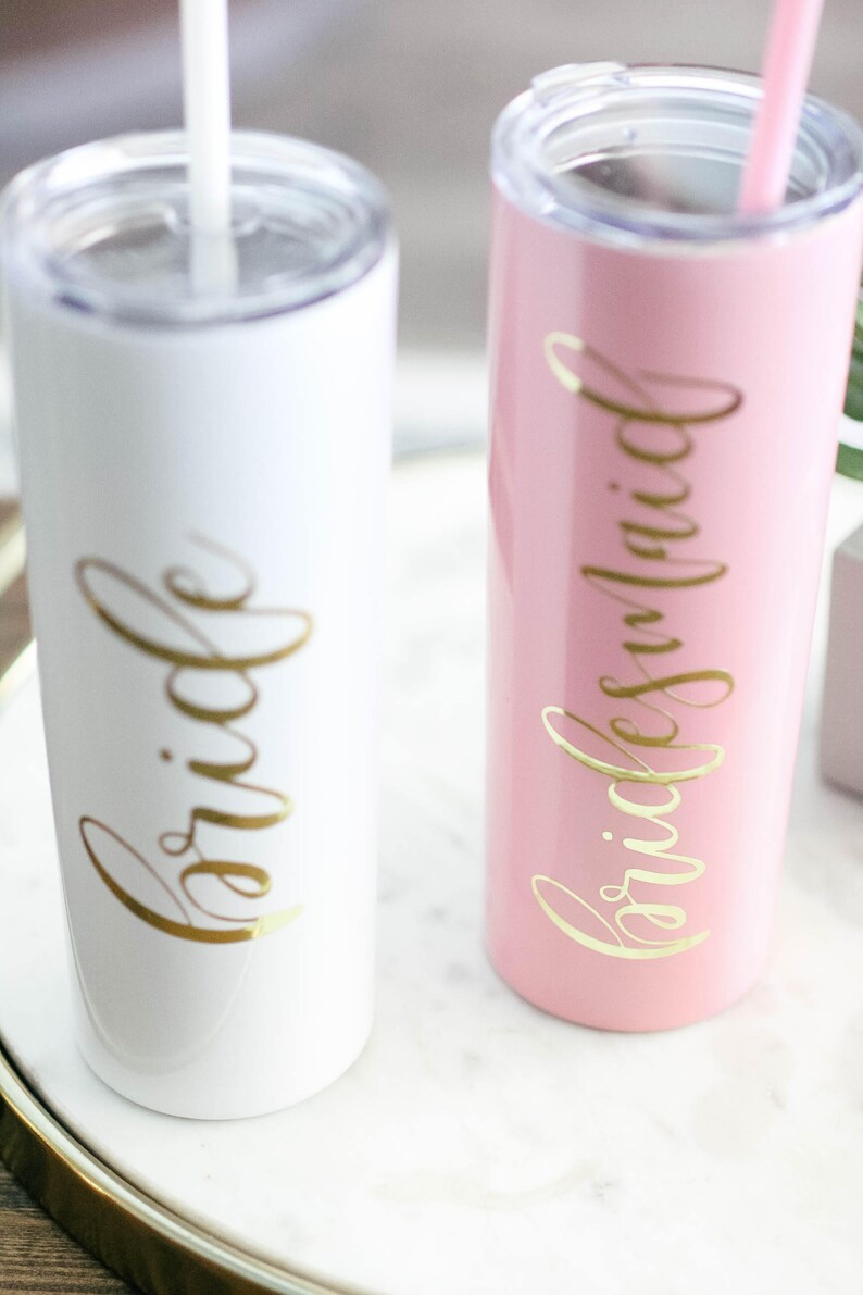 Personalized Tumbler Bridesmaid Tumbler Bridesmaid Gift Etsy