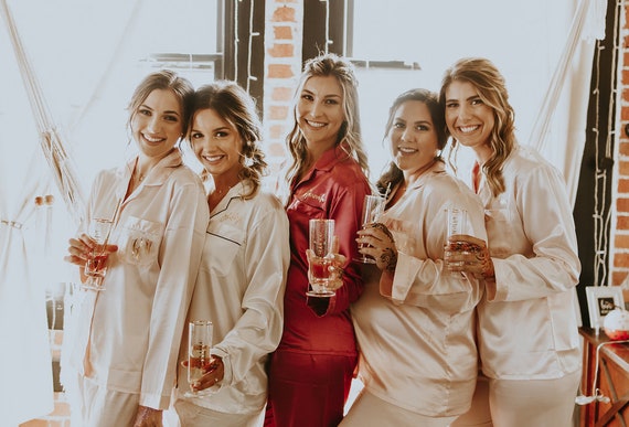 silk bridesmaid pjs