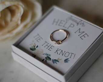 Bridesmaid gift//Knot ring//Bridesmaid knot ring//Bridal party rings// Bridal party gifts//bridesmaid jewelry//bridal party jewelry
