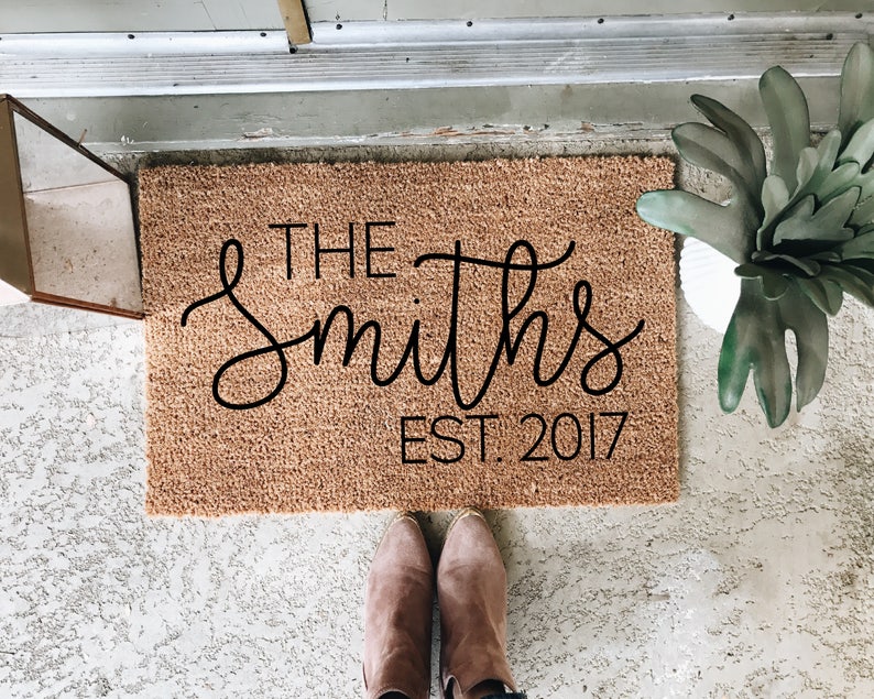 Custom doormat personalized doormat Last name doormat Etsy