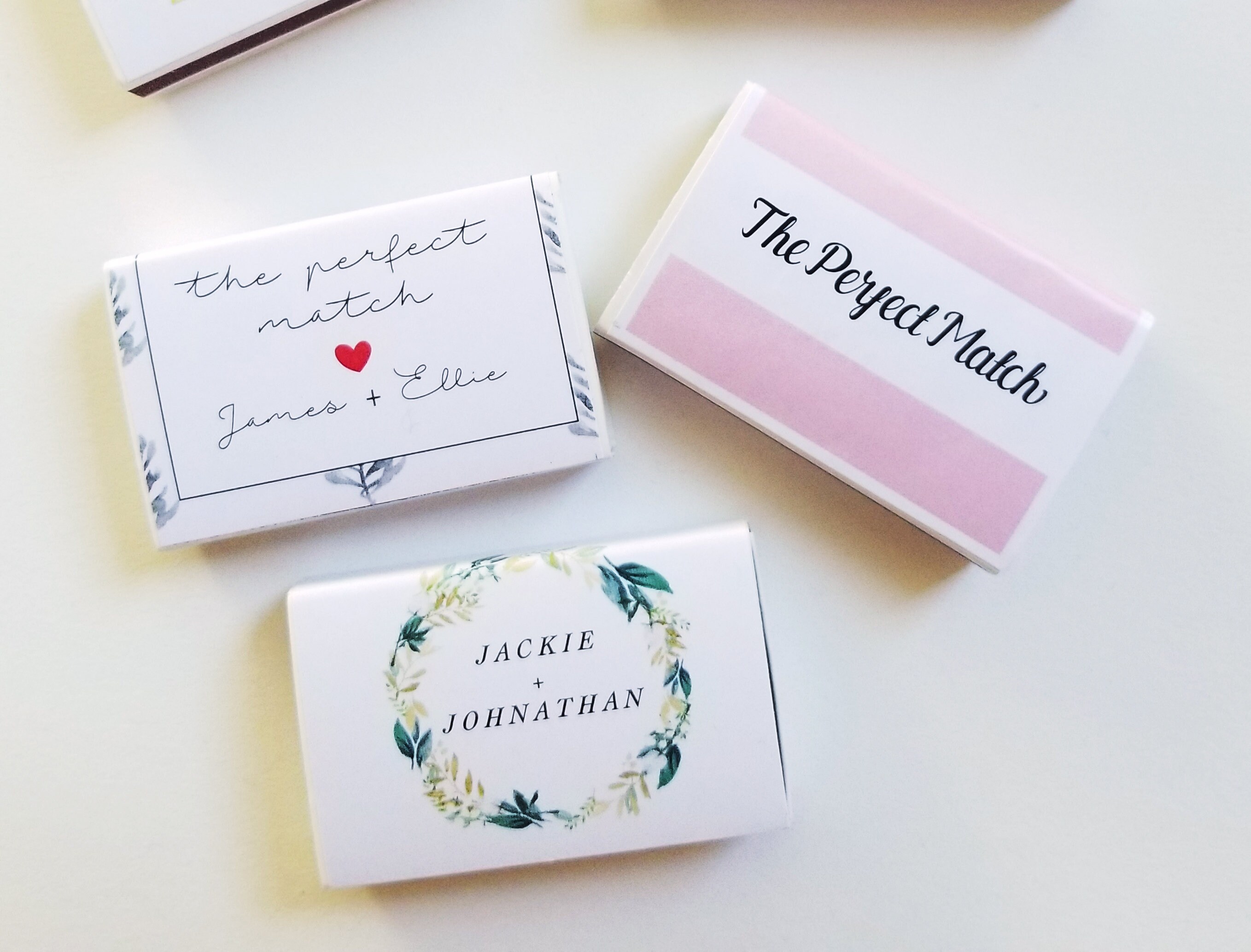 Personalized Wedding Matchboxes Custom Wedding Favor Etsy